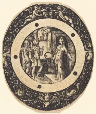 Lucretia?, by Antoine Jacquard, ink, 1612