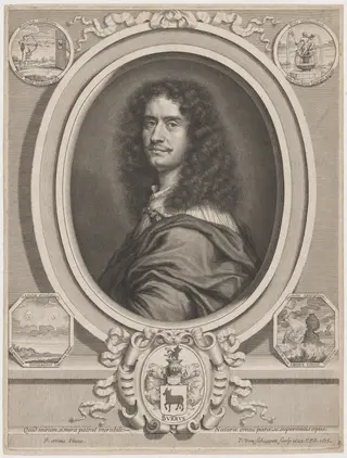 Portrait of a Man, by Peter Ludwig van Schuppen, ink, 1675