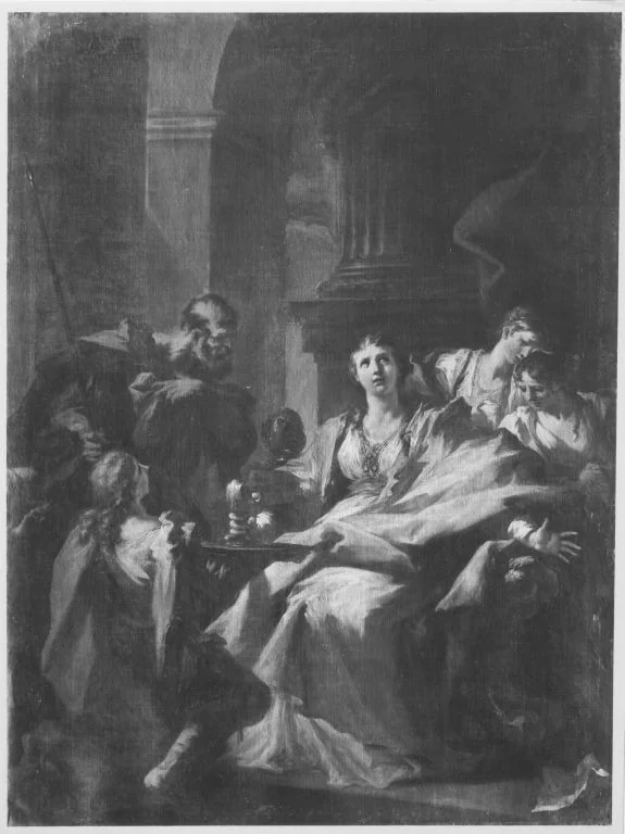 Sophonisbe empfängt den Giftbecher, detail