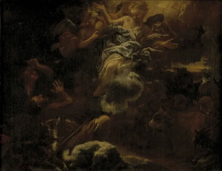 The Annunciation to the Shepherds, detail