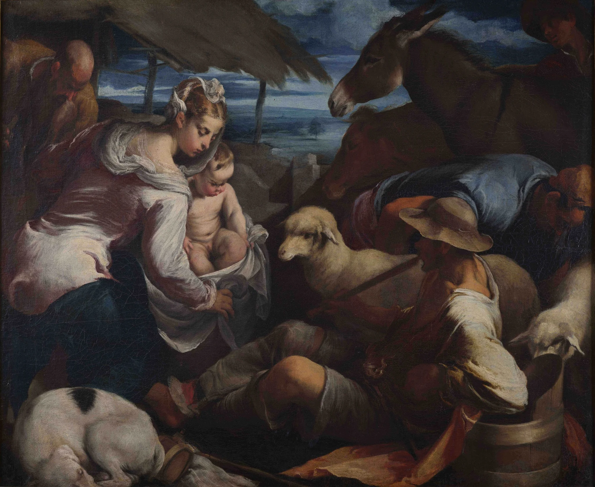 L'Adoration des bergers, detail