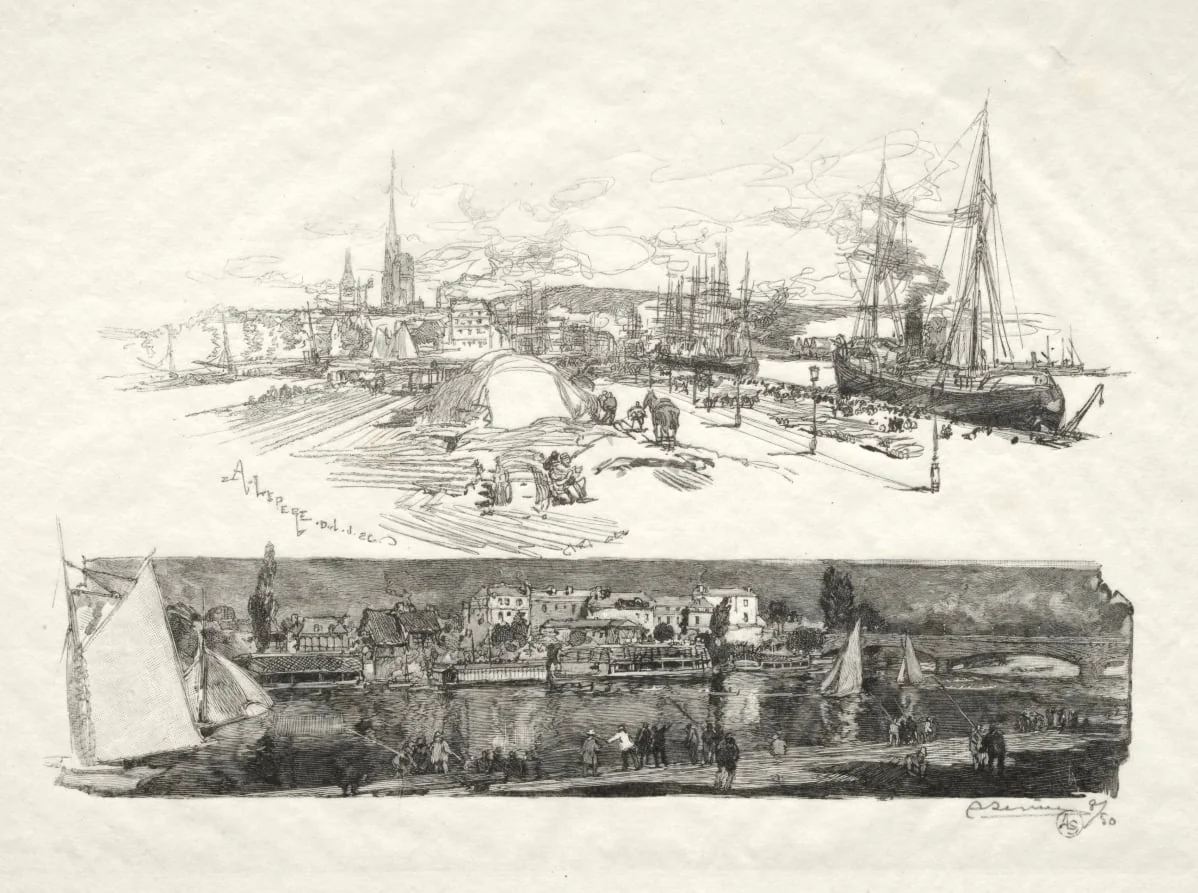 Rouen Illustré: Les Nouveaux Quais-L'Ile La Croix, detail