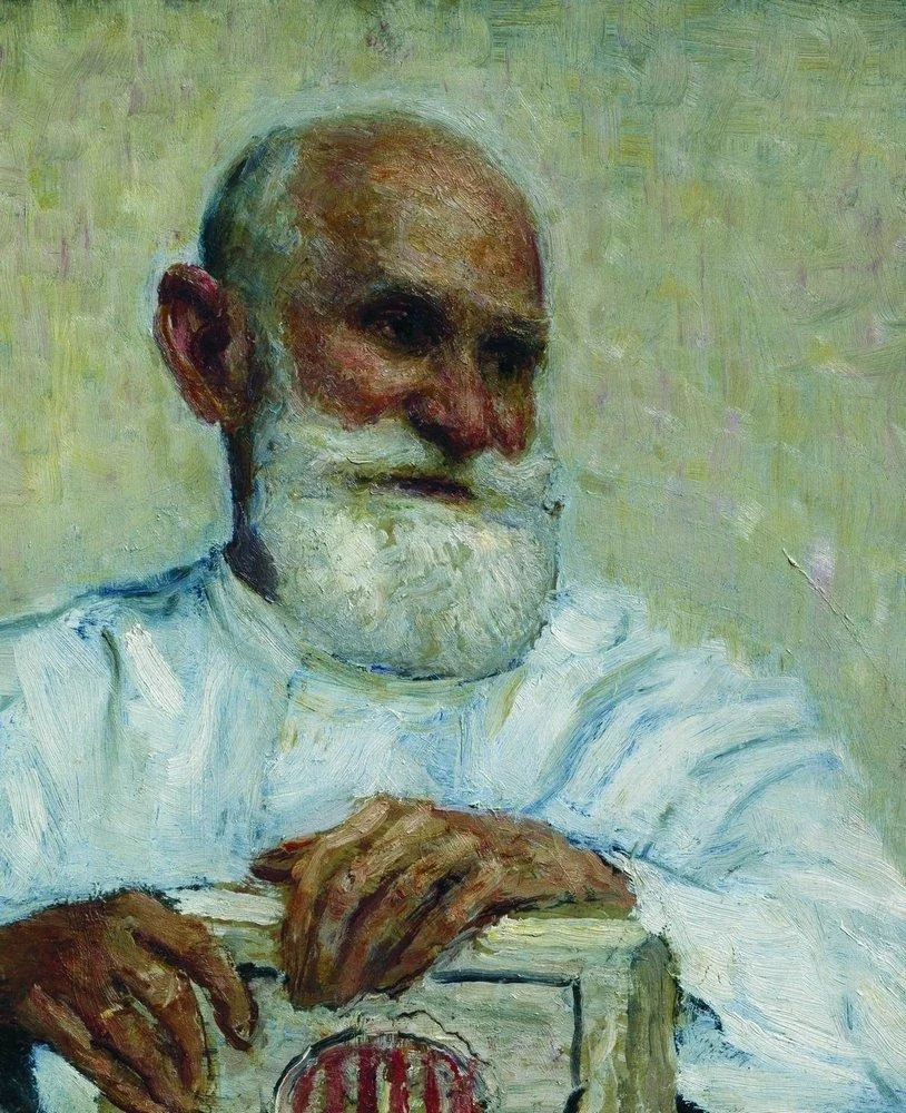 Portrait of the physiologist Ivan Petrovich Pavlov, detail