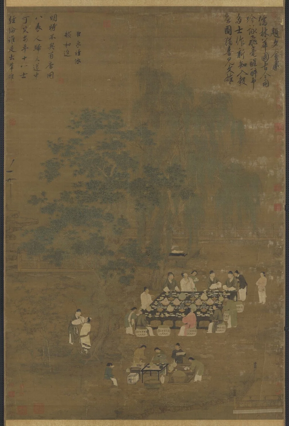 宋徽宗文會圖軸, detail