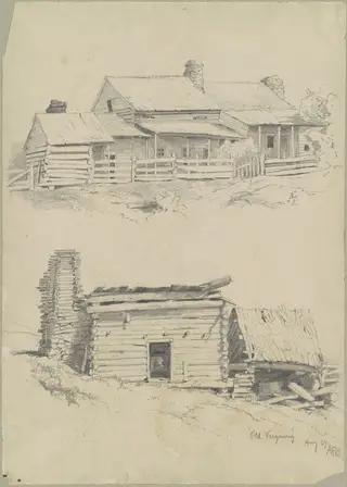 Old Virginny, by Andrew Fisher Bunner, graphite, 1867