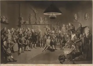 The Royal Academy of Arts, by Richard Earlom, ink, 1773