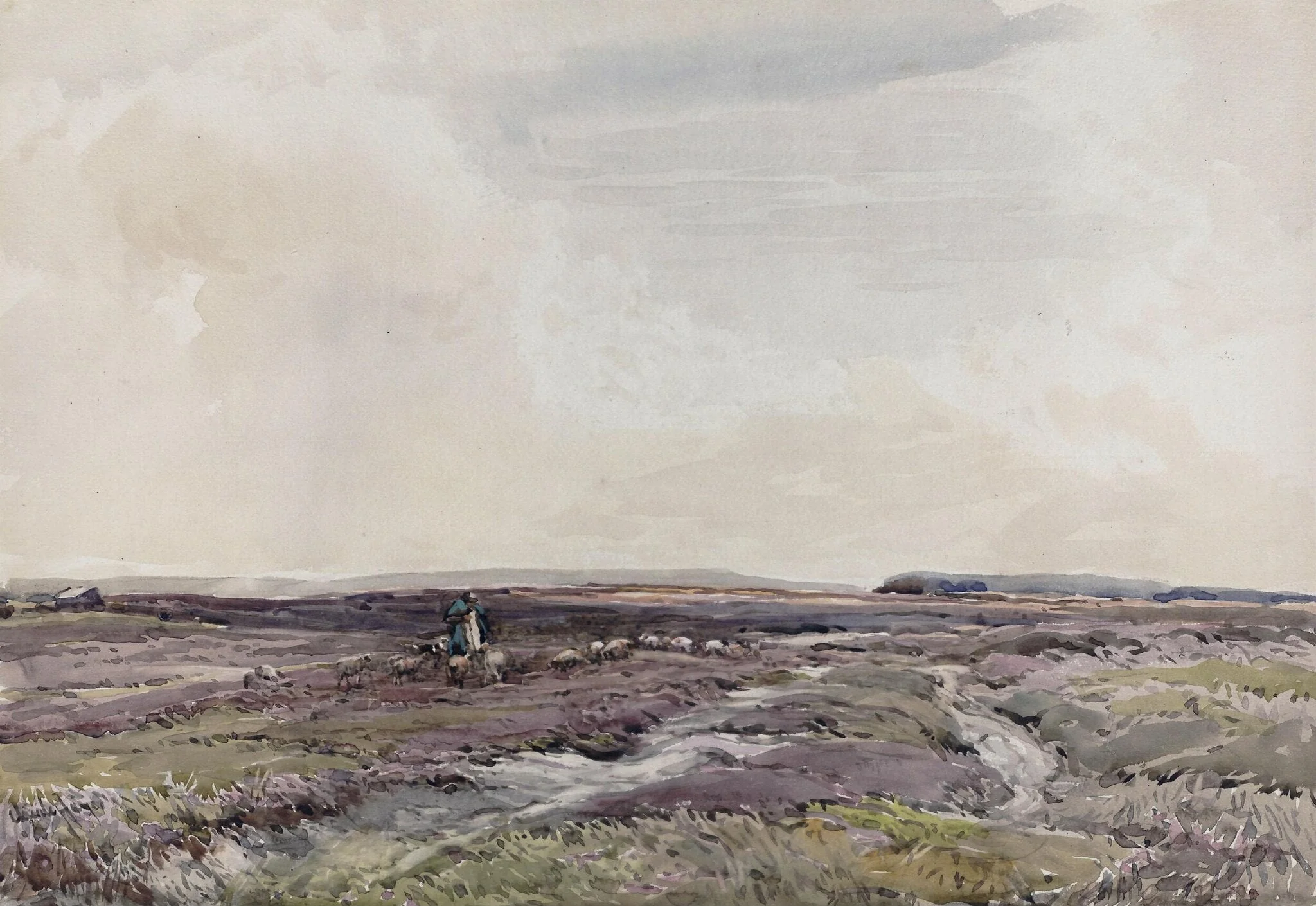 Sheep on the Moor, detail