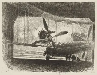 English War Work:  The Big Bug, by Joseph Pennell, 1916