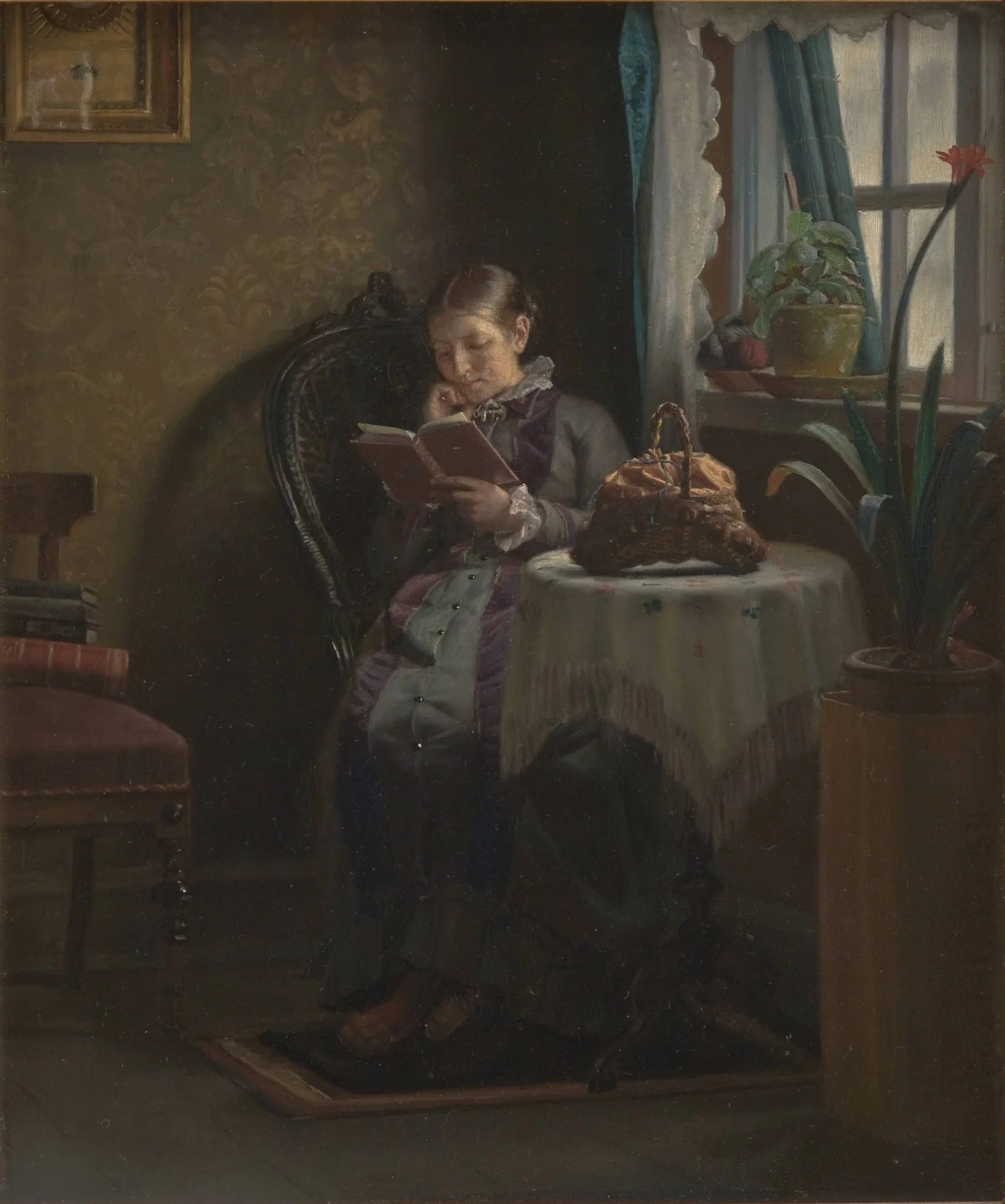 The Artist's Wife Reading, detail