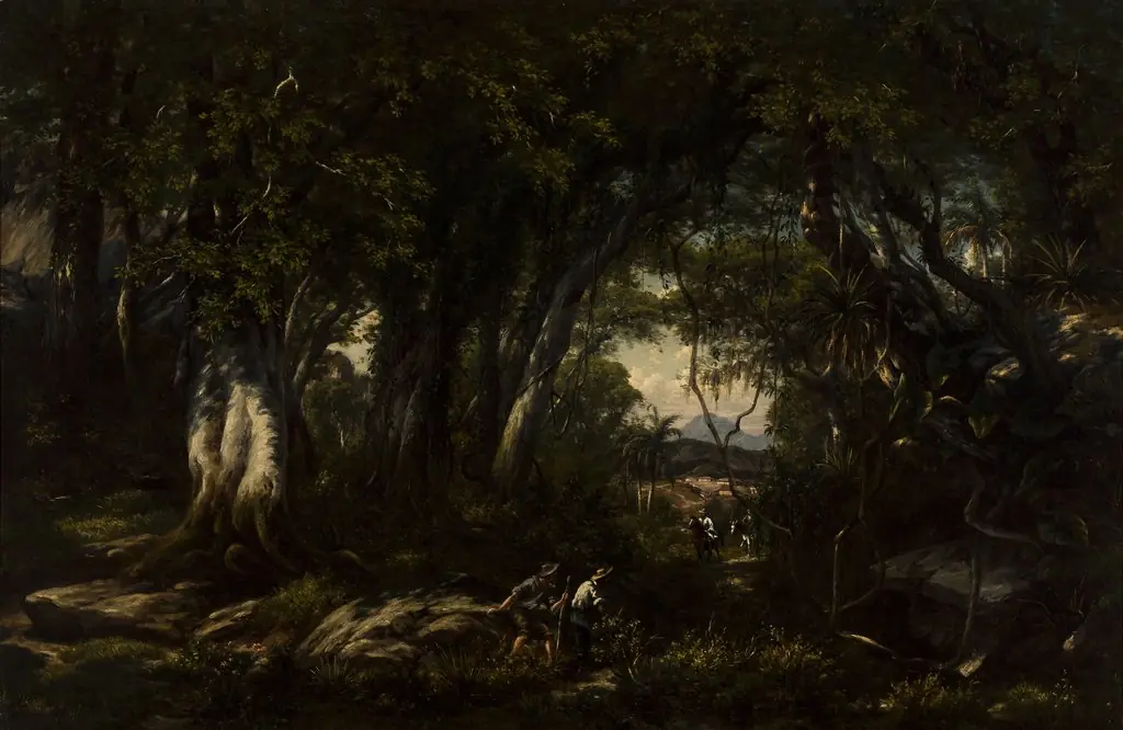 Cena na floresta da Tijuca (atribuído), by Henri Nicolas Vinet, oil, 1875