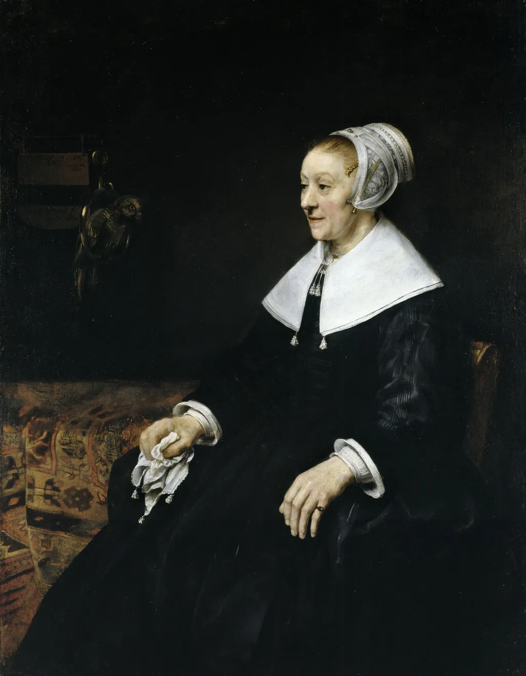 Portrait of Catrina Hoogsaet, by Rembrandt, oil, 1657