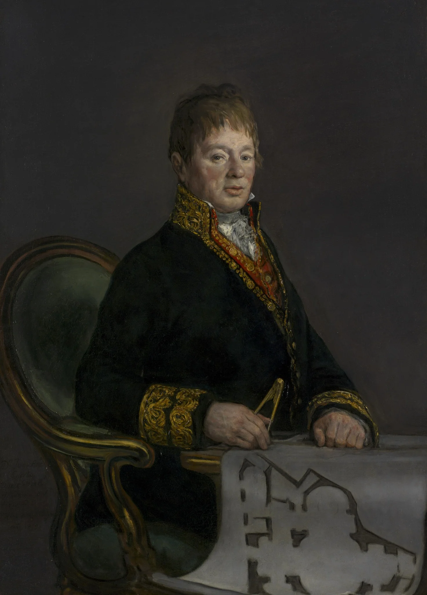 Portrait of Juan Antonio Cuervo, detail
