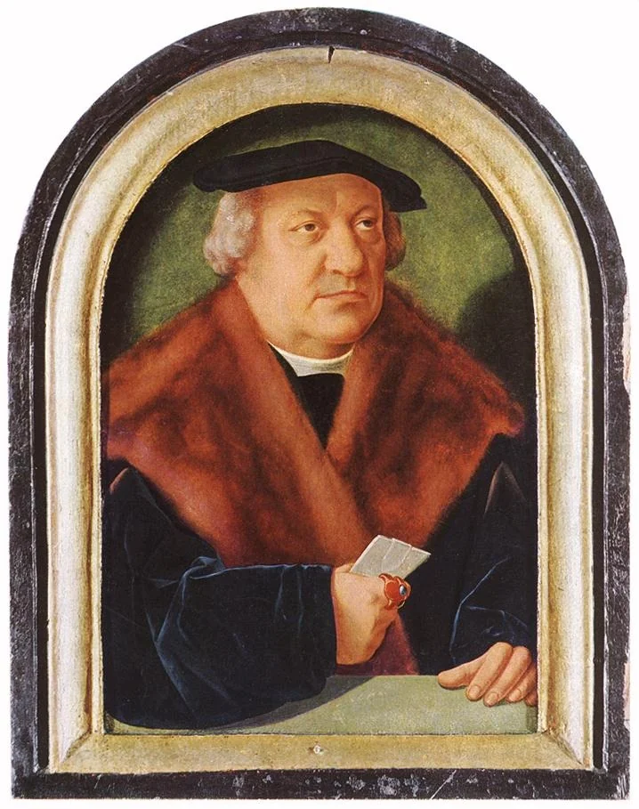 Portrait of Scholar Petrus von Clapis, detail