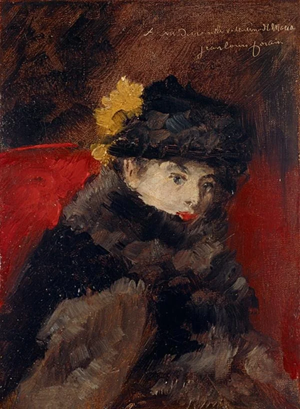 A Lady in a Fur Cape, detail