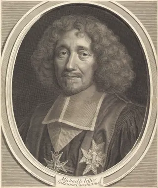 Chancellor Michel Le Tellier, by Robert Nanteuil, ink, 1678