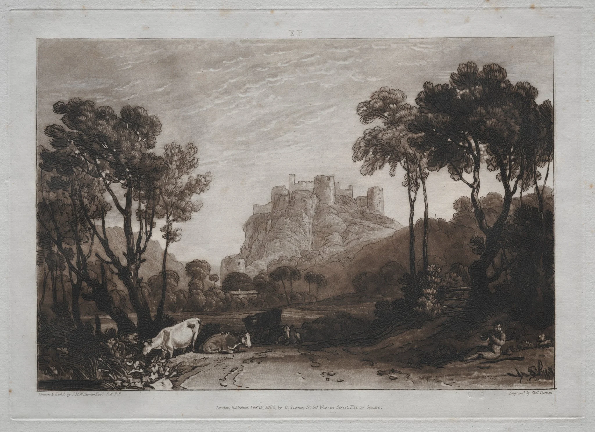 Liber Studiorum: The Castle above the Meadows, detail