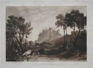 Liber Studiorum:  The Castle above the Meadows, by Joseph Mallord William Turner, 1823