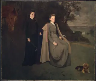 The Thomas Sisters (Margaret Thomas Gardiner and Helen Thomas Warren), by George de Forest Brush, oil, 1901