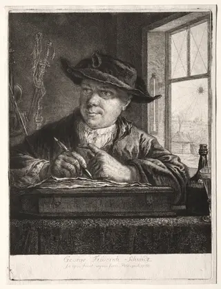 Self-Portrait, by Georg Friedrich Schmidt, 1753