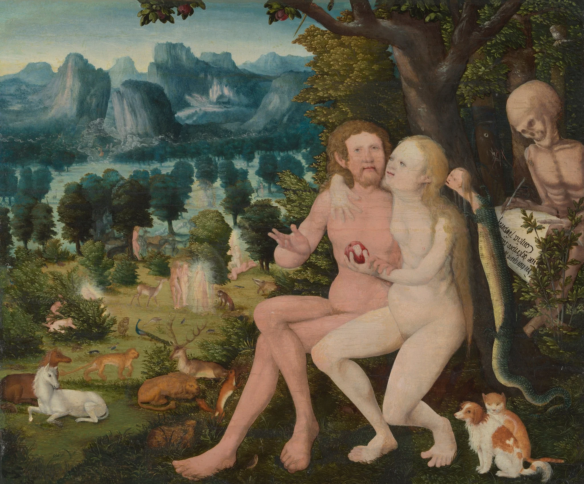 The Fall of Man with Scenes of the Creation, detail