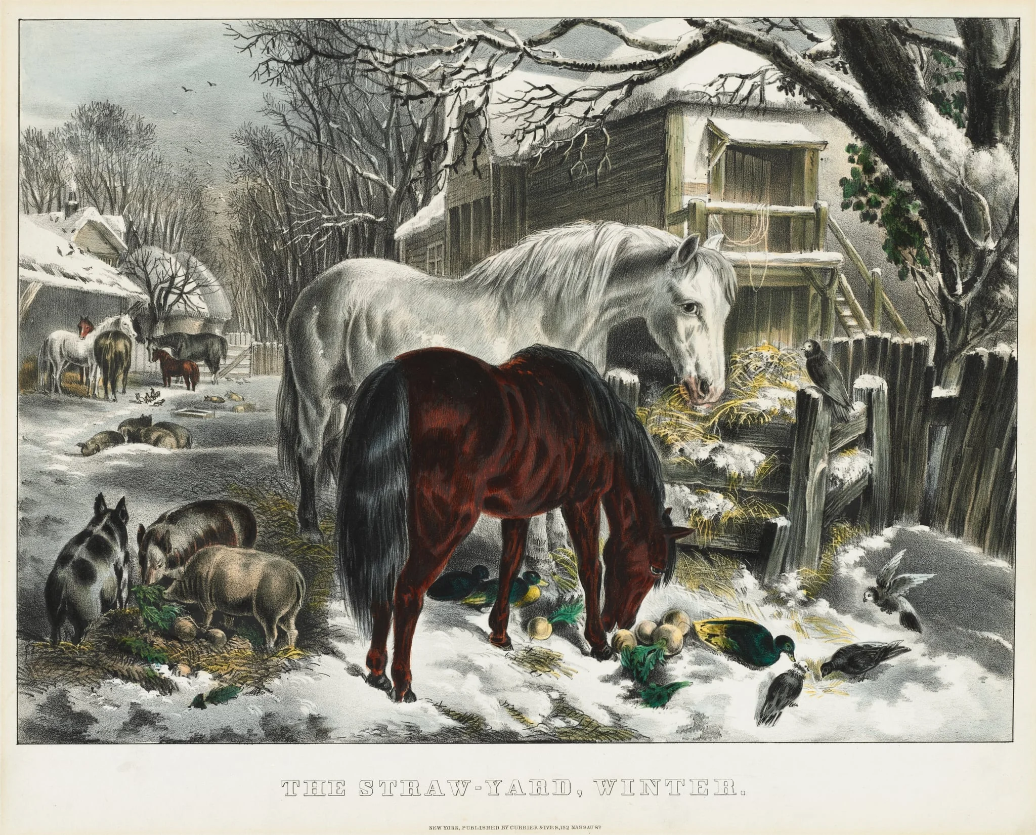 Straw-yard, Winter, detail