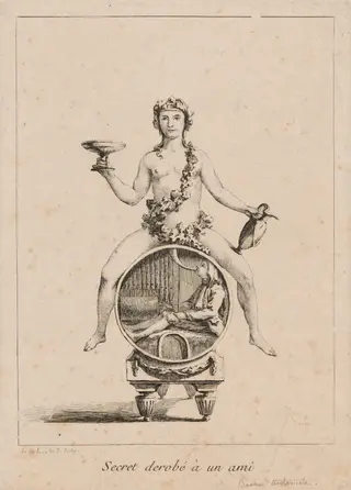 Secret derobé à un ami (Secret Stolen from a Friend), by Ange-Laurent de Lalive de Jully, ink, 1764