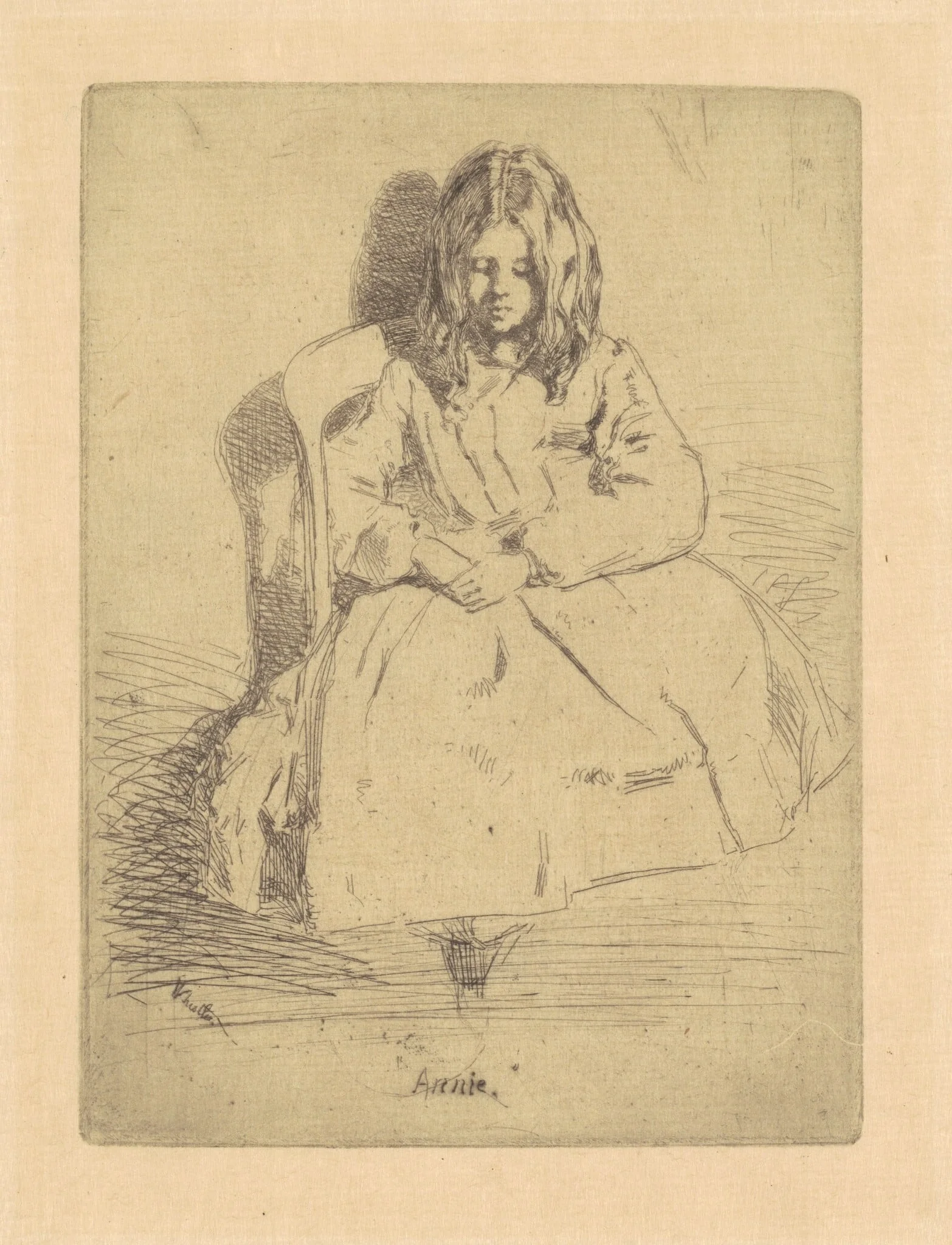 Annie, Seated, detail