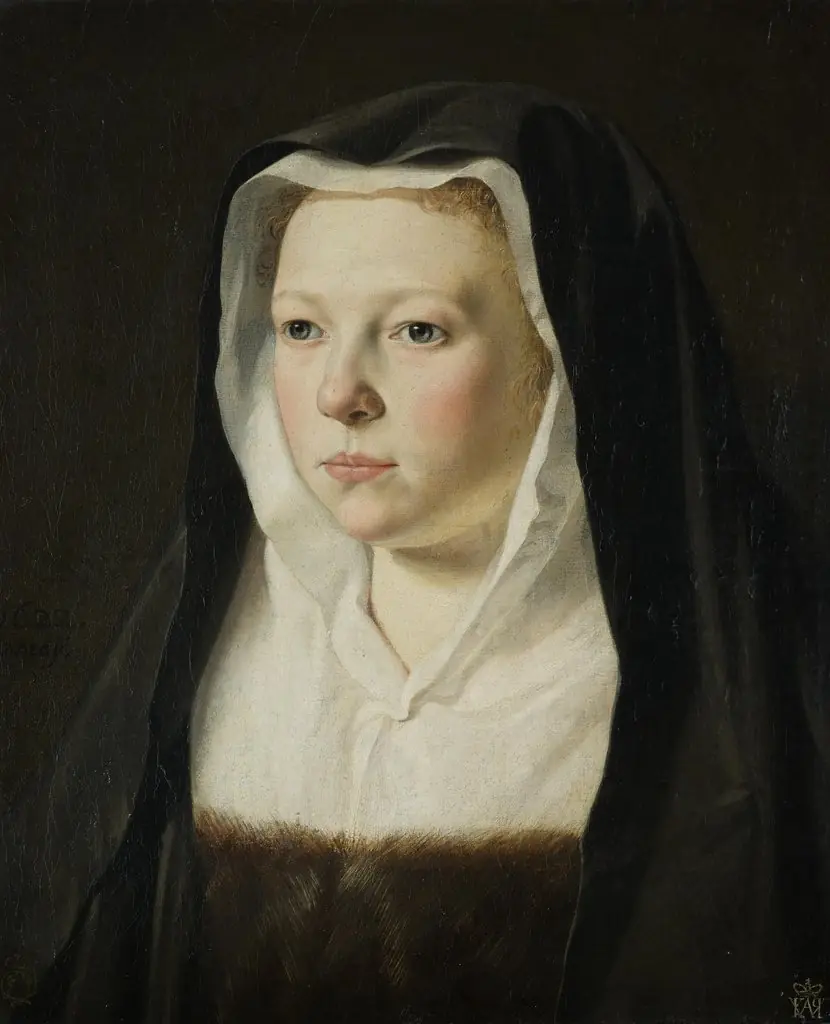 Portrait of a young woman, by Salomon de Bray, paint, 1622