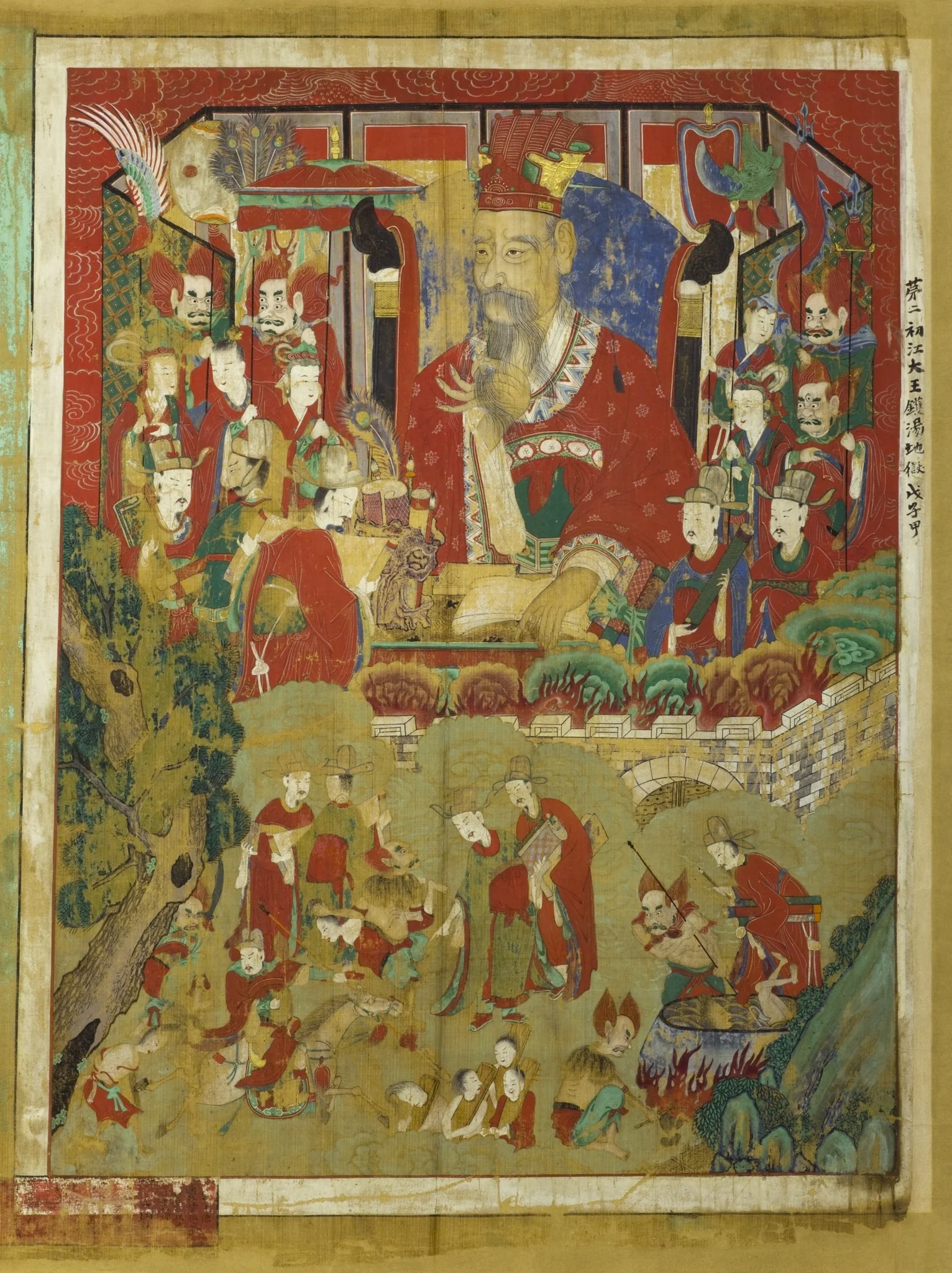 Six of the Ten Kings of Hell, detail
