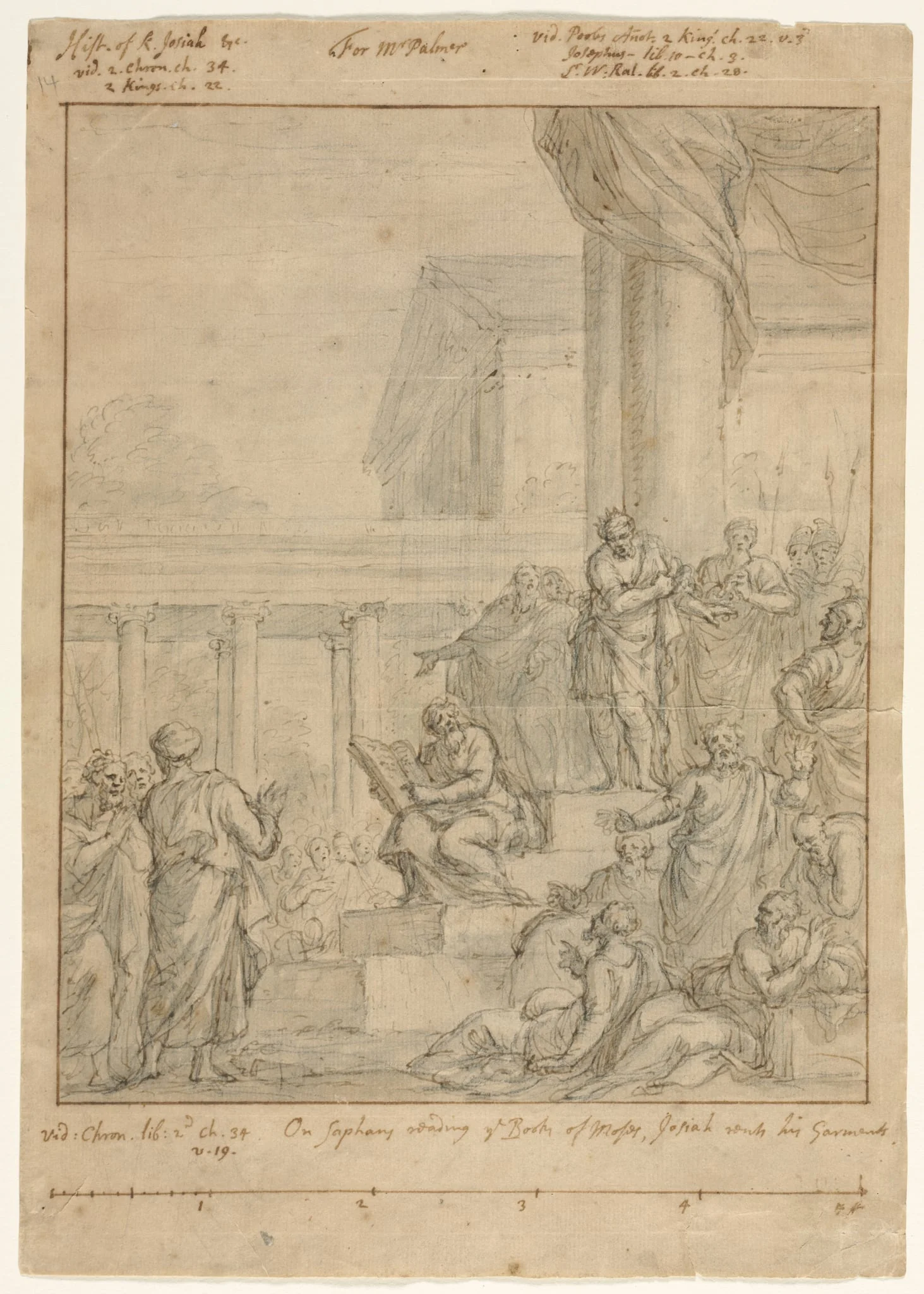 Study for King Josiah Rending his Garments, detail