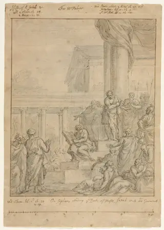 Study for King Josiah Rending his Garments, by James Thornhill, 1730