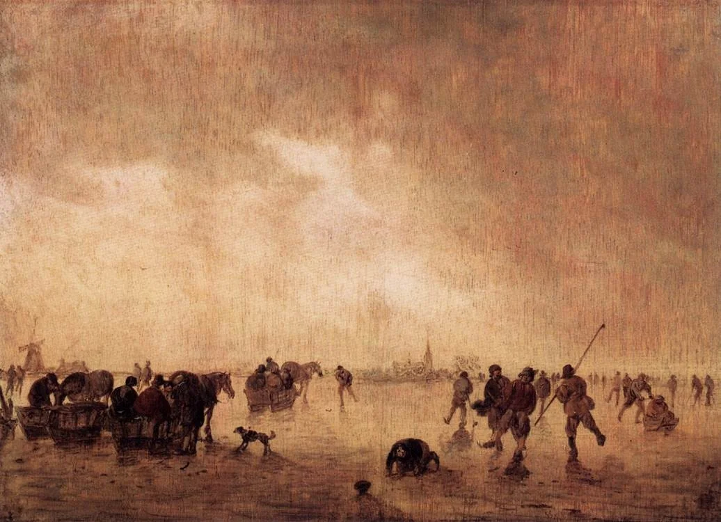 Landscape with Skaters, detail