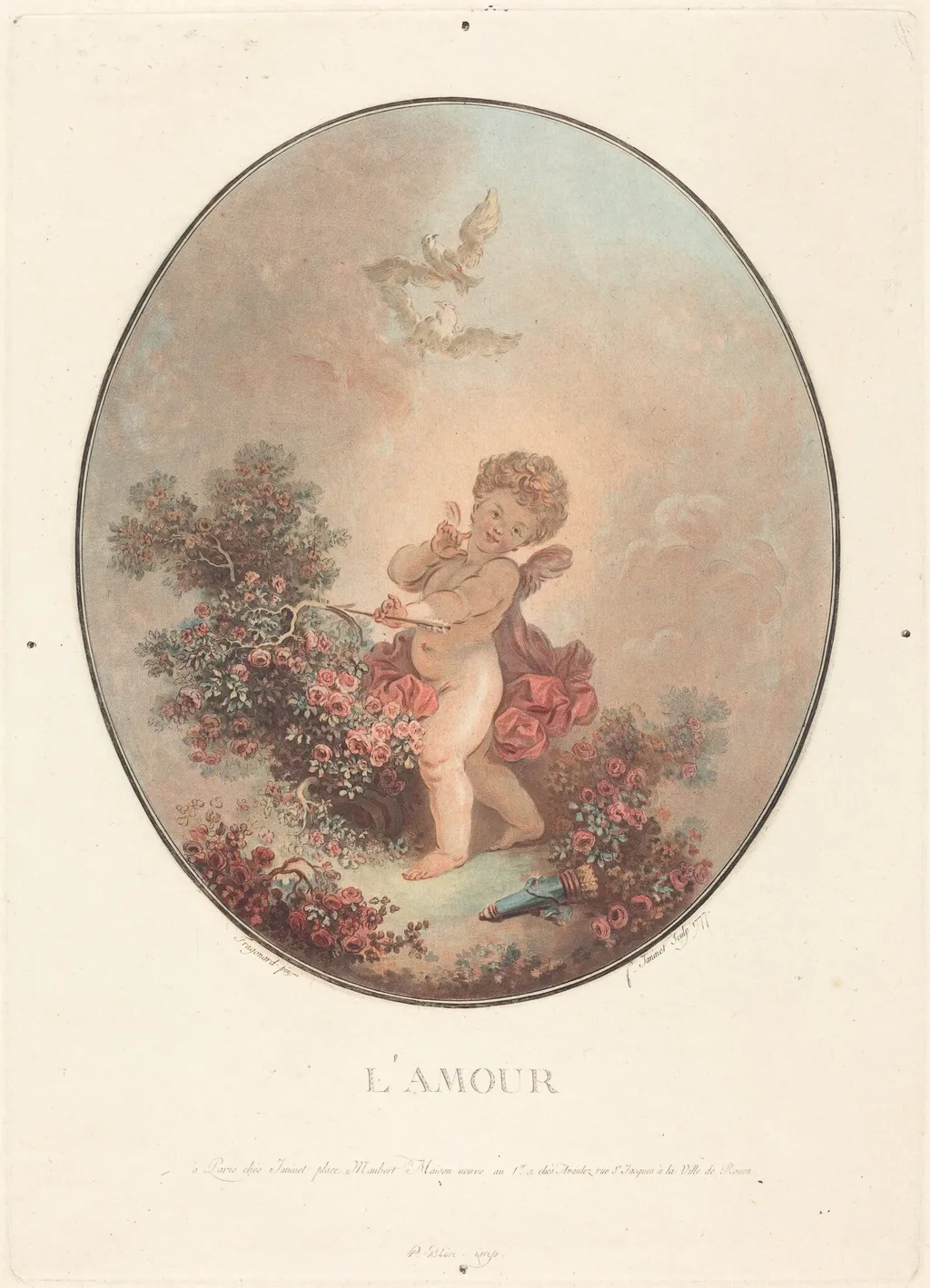 L'amour, by Jean-François Janinet, ink, 1777