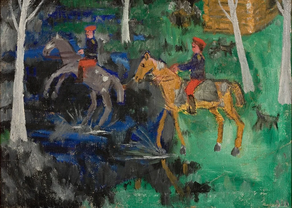 Dois cavaleiros, detail