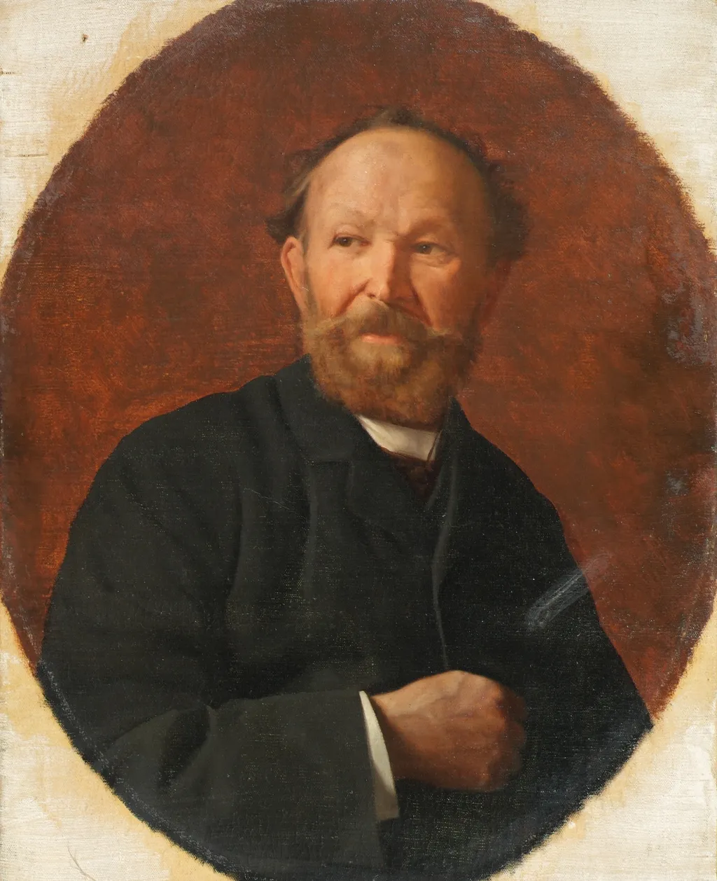 Der Bildhauer Vincenz Pilz, by Amadeus Szekulics, oil, 1896