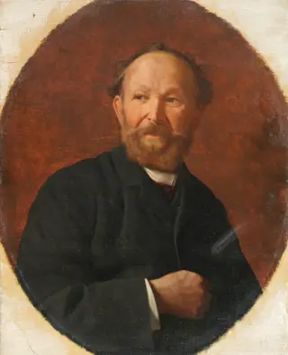 Der Bildhauer Vincenz Pilz, by Amadeus Szekulics, oil, 1896