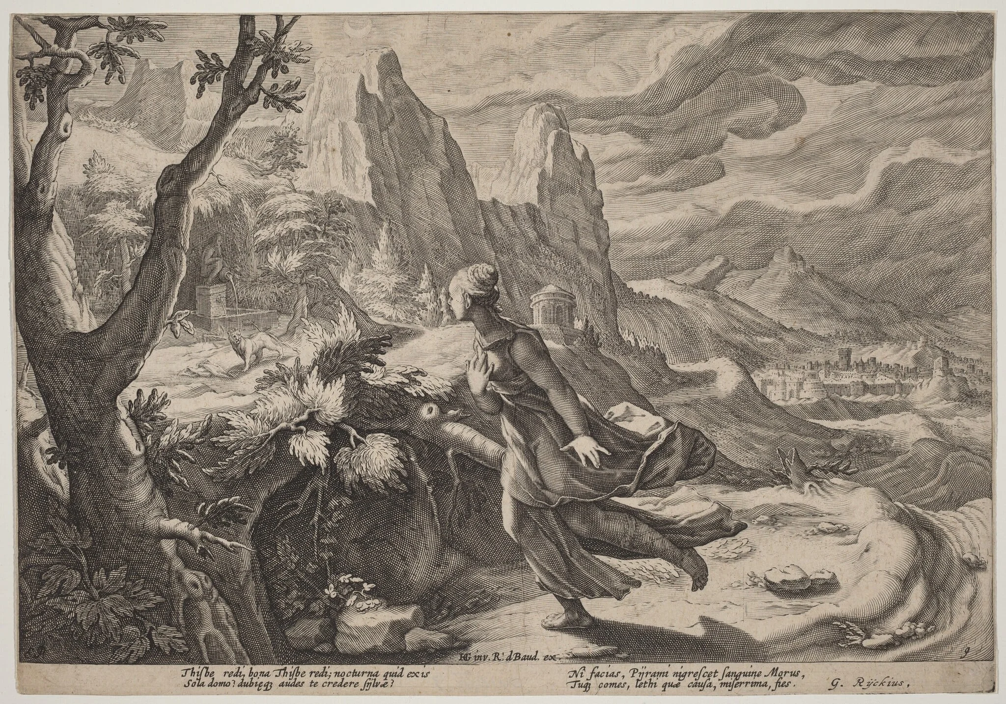 Thisbe Frightened by the Lion, detail