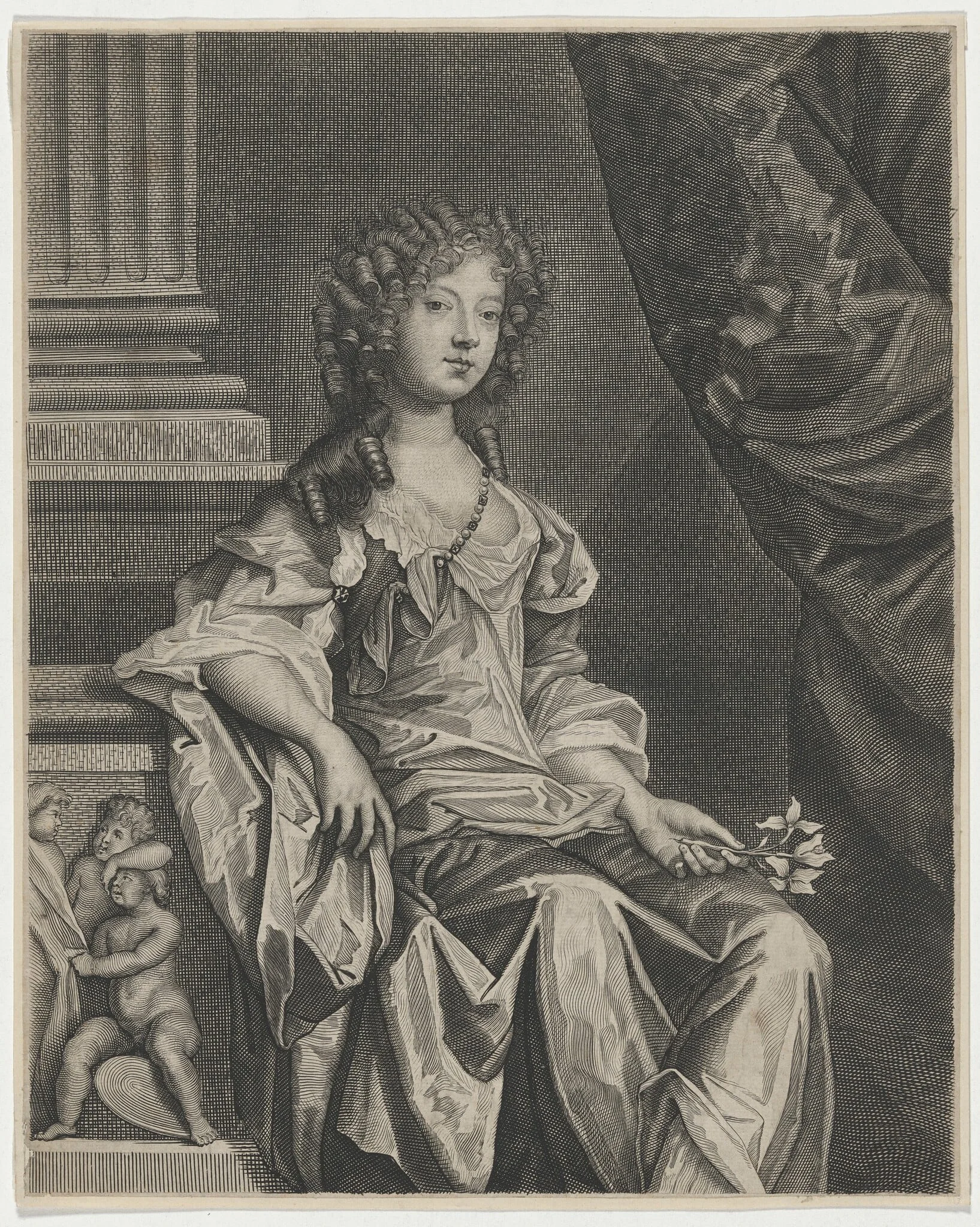 Louise Renee de Penancoet de Keroualle, Duchess of Portsmouth, detail
