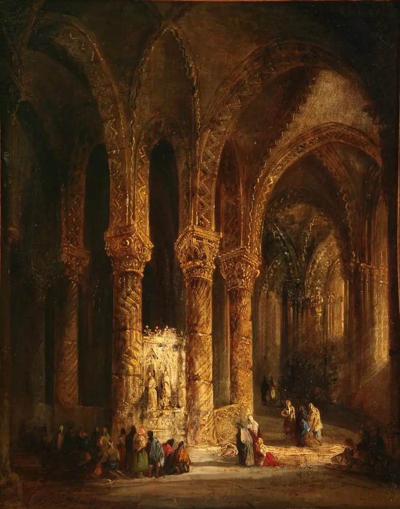 Cripta, by Genaro Pérez Villaamil, oil, 1844