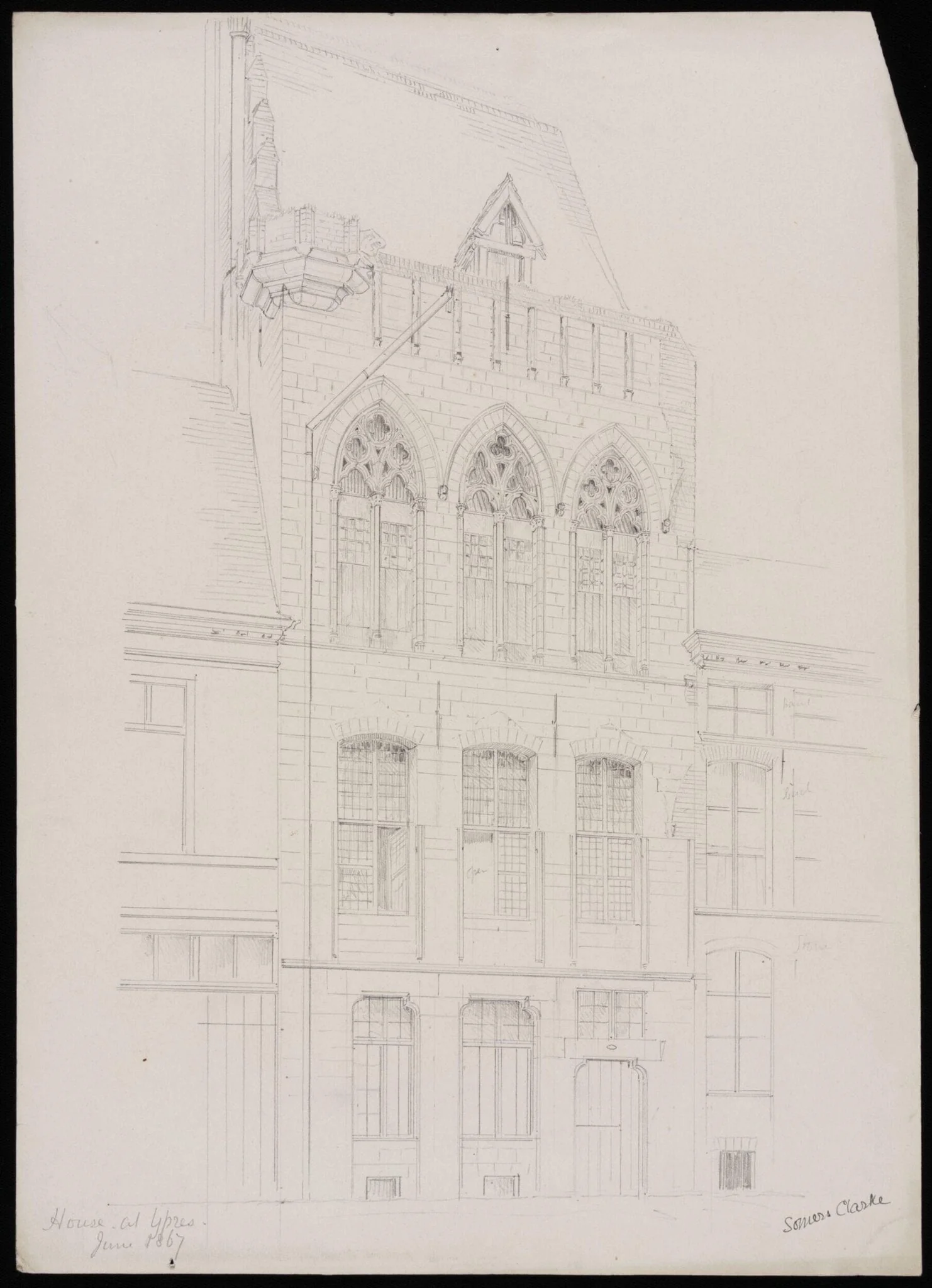House at Ypres, detail