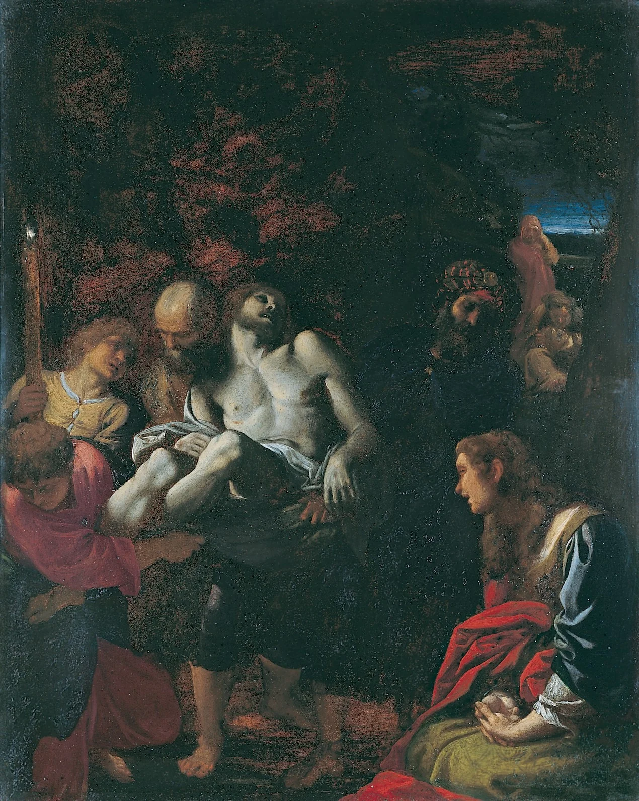 The Burial of Christ, detail