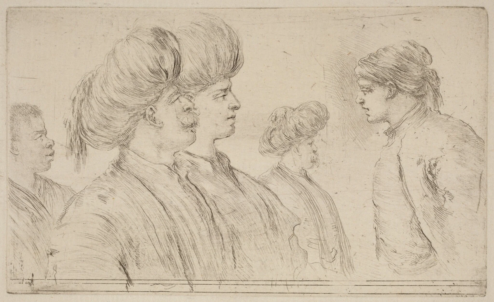 Four Turks and a Black Man, detail