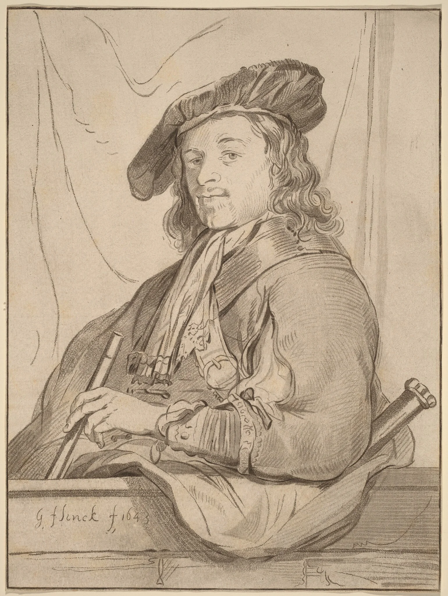 Man at the Parapet, detail
