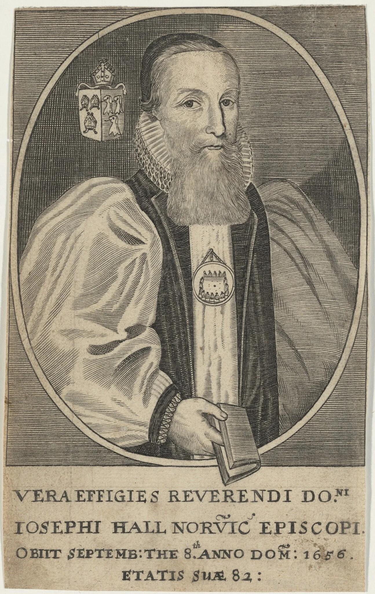 Joseph Hall, Bishop of Norwich, detail