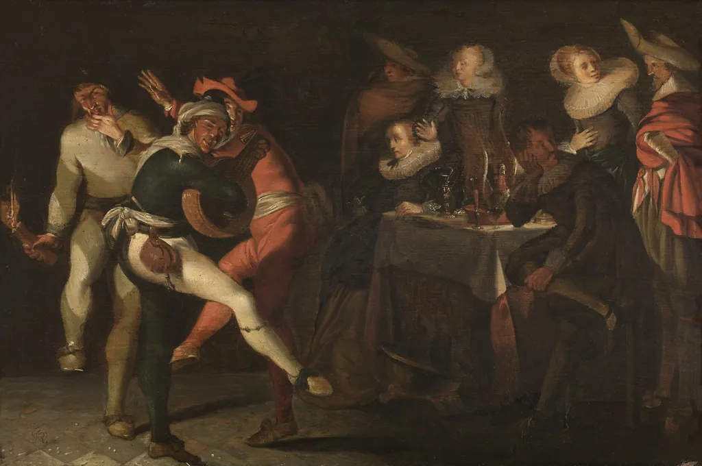 Merry Company, by Pieter Quast, oil, 1636