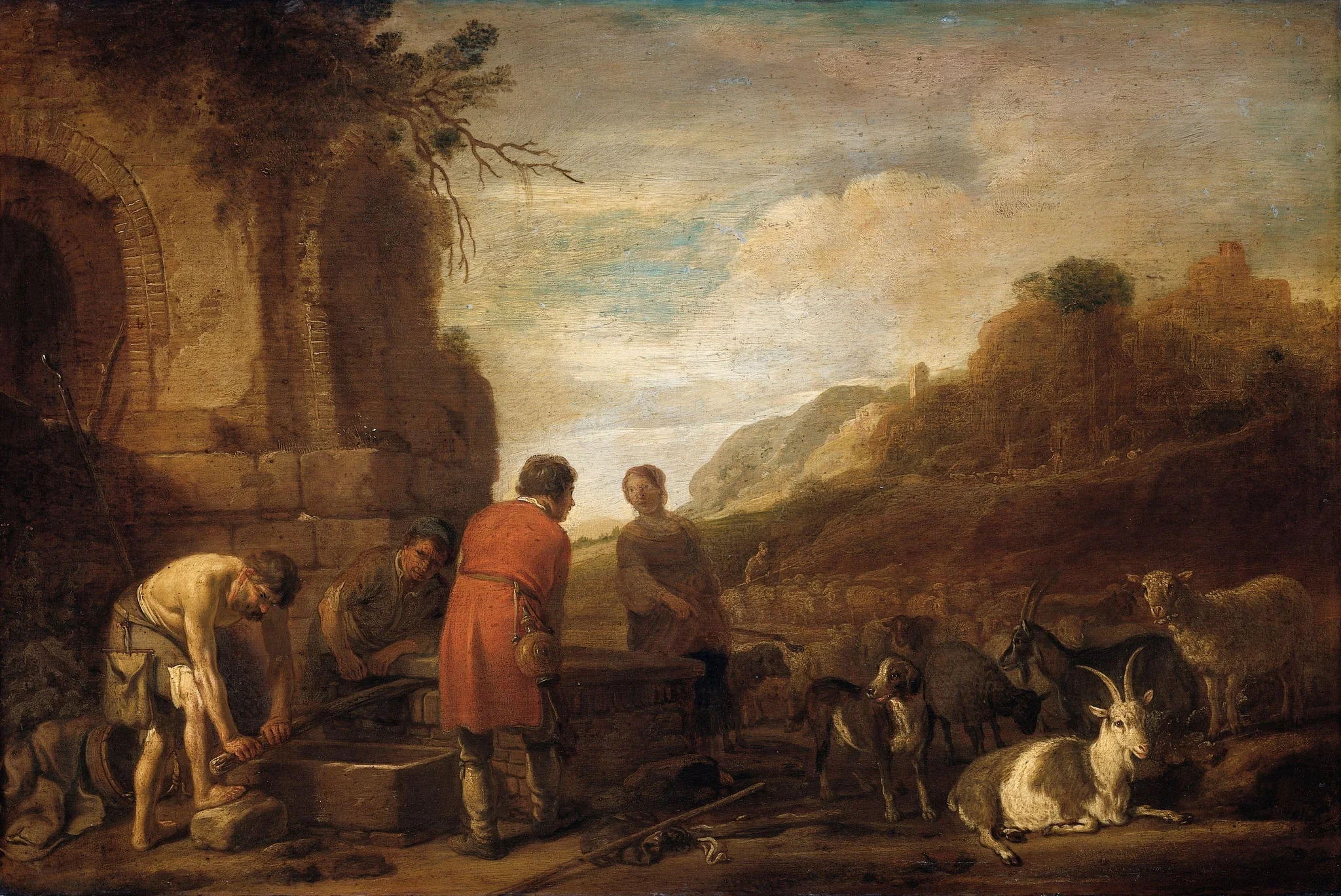 The Meeting of Jacob and Rachel, detail
