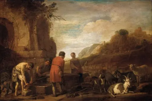 The Meeting of Jacob and Rachel, by Claes Corneliszoon Moeyaert, unspecified, 1638
