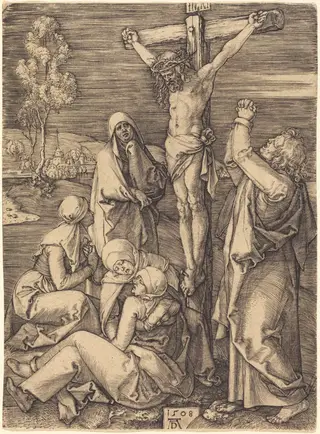 The Crucifixion, by Albrecht Dürer, ink, 1508