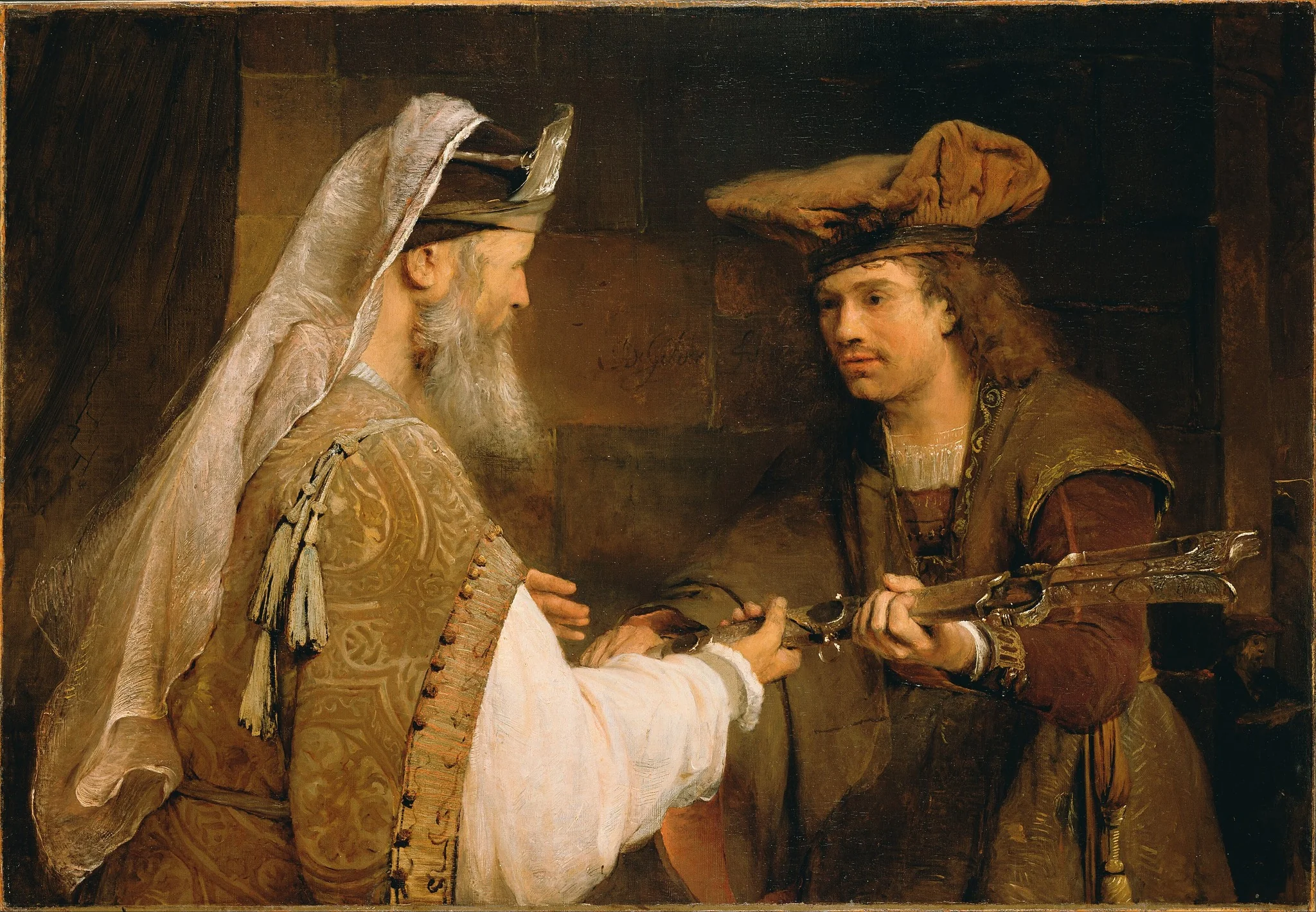 Ahimelech Giving the Sword of Goliath to David, detail