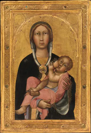 Madonna and Child, by Paolo di Giovanni Fei, tempera, 1370